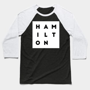 Hamilton | White square, black letters | Canada Baseball T-Shirt